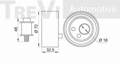 TREVI AUTOMOTIVE td1020 -  Натяжной ролик, ремень ГРМ